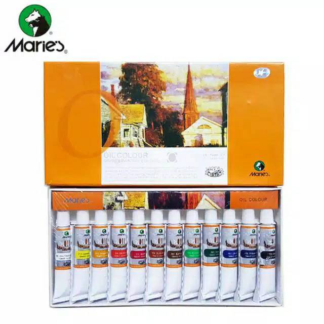 

OIL MARIES COLOUR 12 WARNA CAT MINYAK MARIES 12ml melukis karya seni lukisan poster air akrilik acrylic gambar perlengkapan menggambar kuas mewarnai warna warni colorful pelangi atk alat tulis kantor sekolah surga motor malang