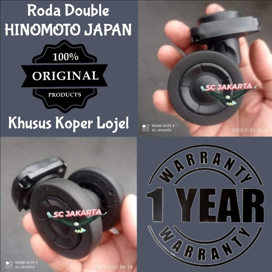 Roda Pengganti Koper Lojel, Roda Double Hinomoto Japan Original.