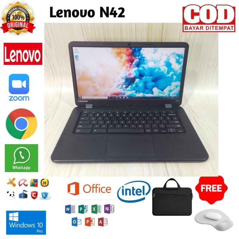 Laptop Lenovo N42 N3060 RAM 4gb SSD 128gb - Windows 10 pro