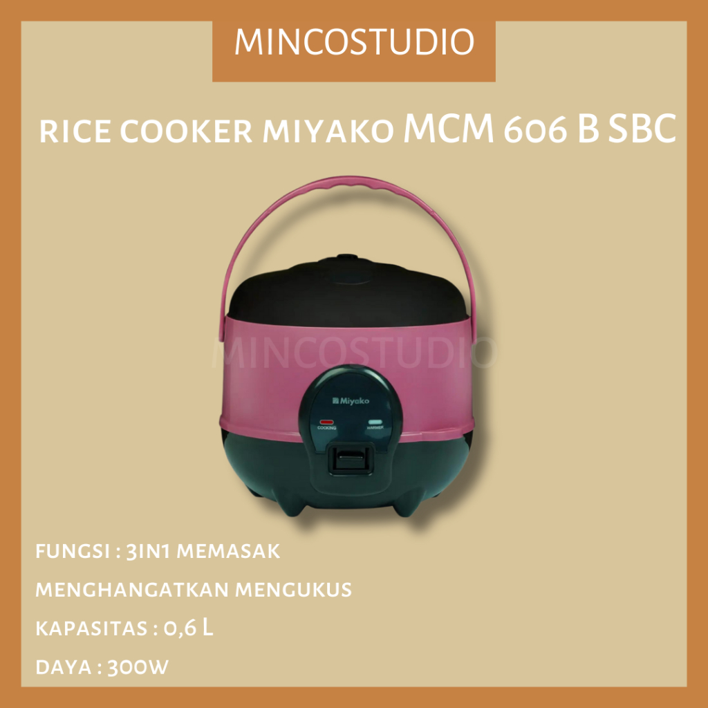 MIYAKO RICE COOKER 606 B SBC / MINI RICE COOKER MIYAKO /RICE COOKER 1L / PENANAK NASI MINI