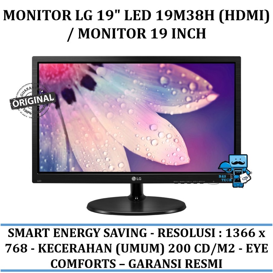 Monitor Lg 19" Led 19m38h (Hdmi) / Monitor 19 Inch