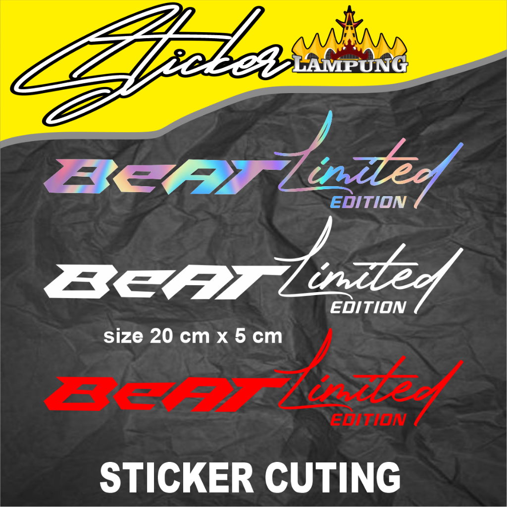 STIKER BEAT LIMITED EDITION STIKER CUTING MOTOR BEAT STIKER BODY MOTOR