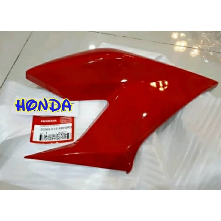 Shroud Sayap Kuping Tangki Luar CB150R CB 150R LED K15G Merah Red Sebelah Kanan 50260-K15-920WRD Cov
