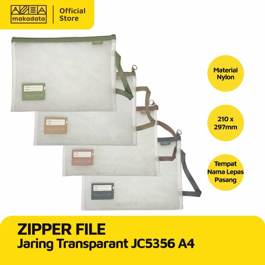 

ZIP FILE / ZIPPER FILE / DOCUMENT BAG JARING TRANSPARAN A4 5356 MURAH