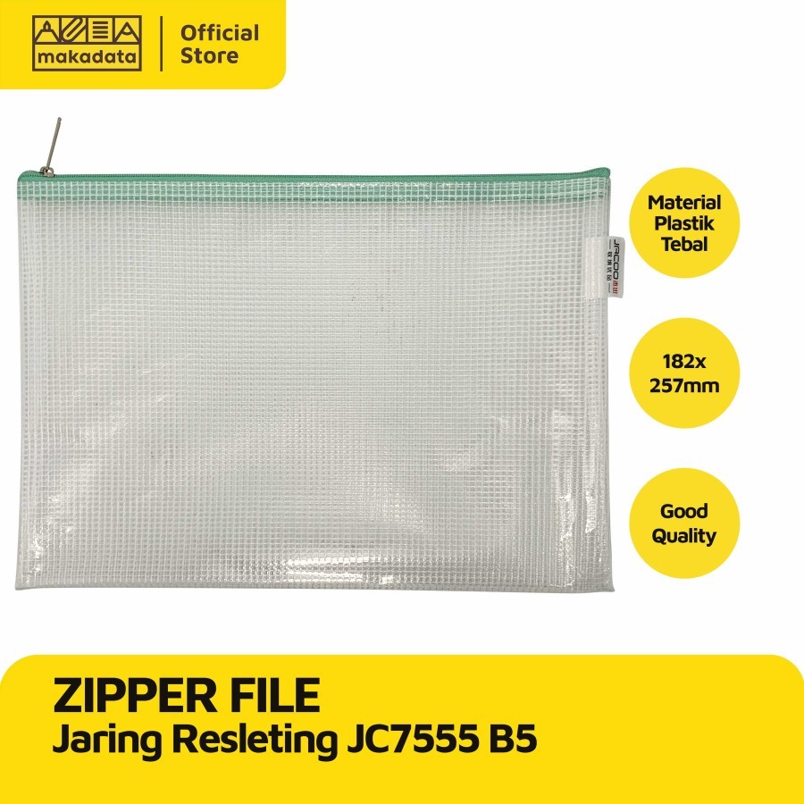 

ZIP FILE / ZIPPER FILE / DOCUMENT BAG JARING TRANSPARAN B5 7555 MURAH