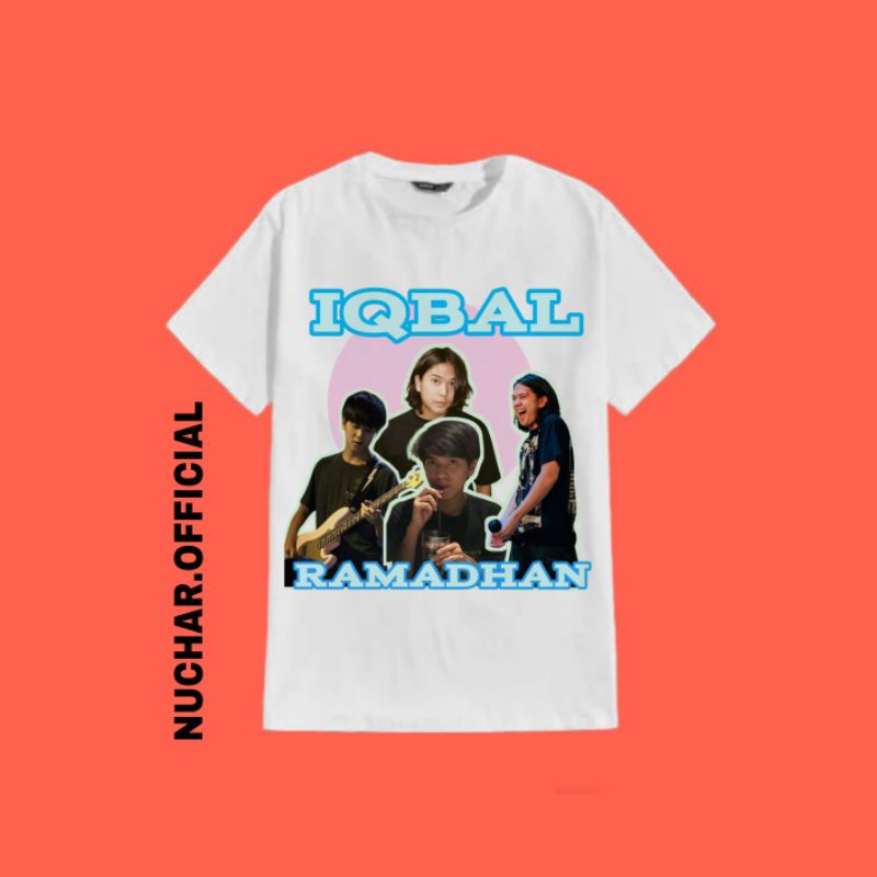 Kaos / T-shirt Vintage Iqbal Ramadhan Hitam Putih Pria Wanita