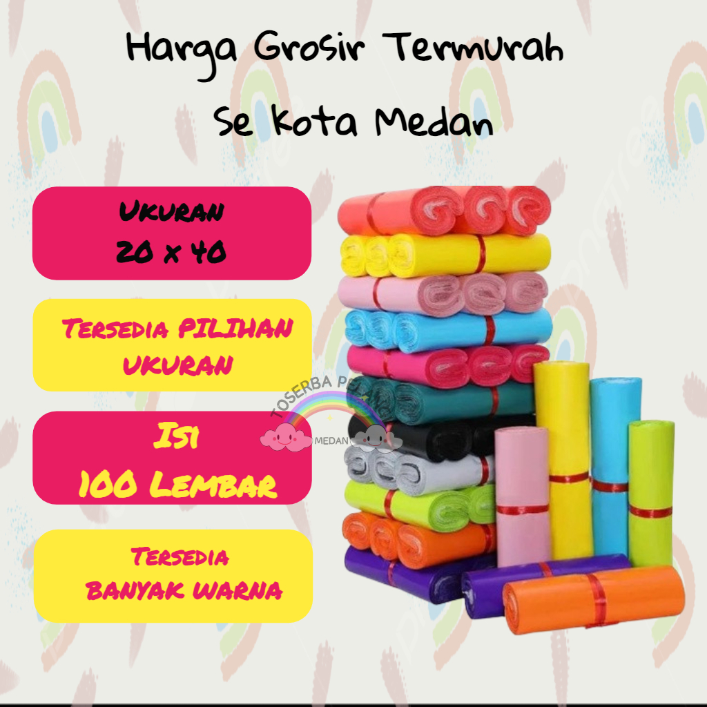 

Kantong Plastik Packing Polymailer Olshop Uk 20 x 40 - Isi 100 pcs Packing Olshop Terbaik