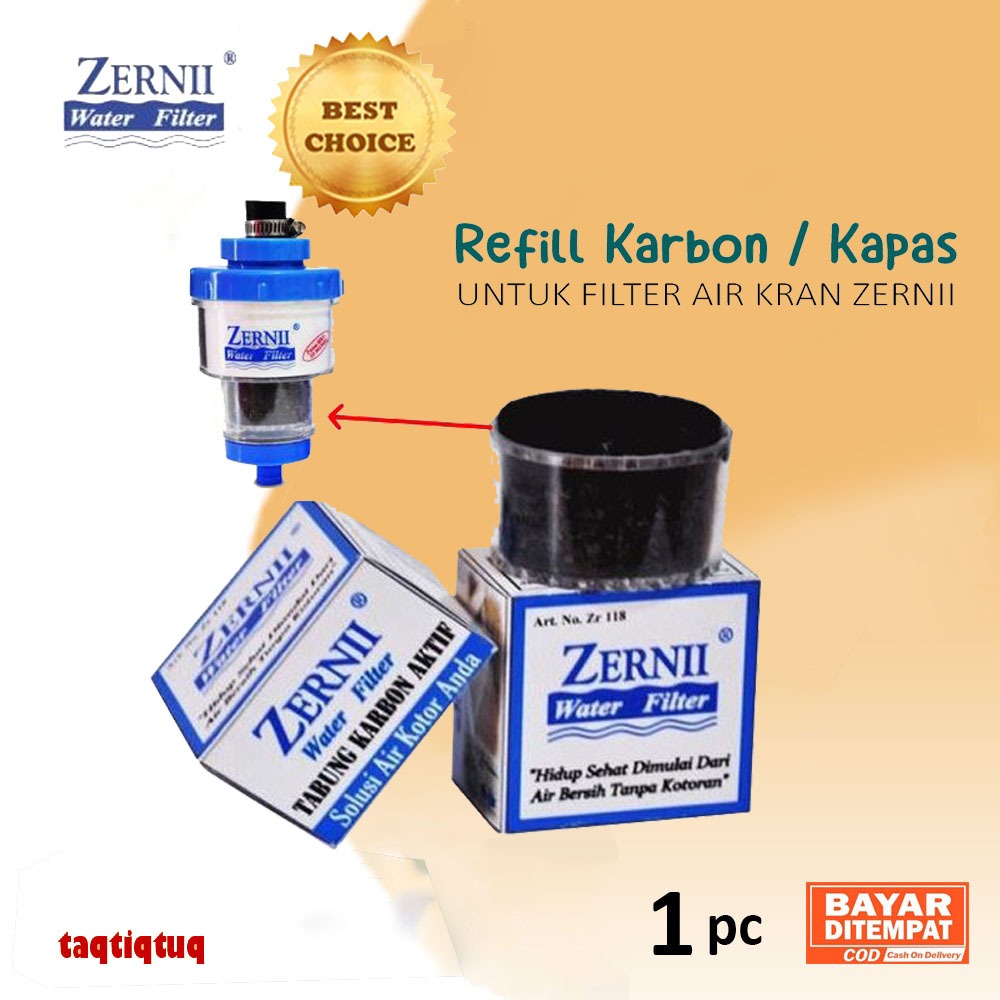 Karbon Zerni Filter air Alat Penjernih Air Zerni Water Filter Saringan Air Filter Air Saringan Kran 