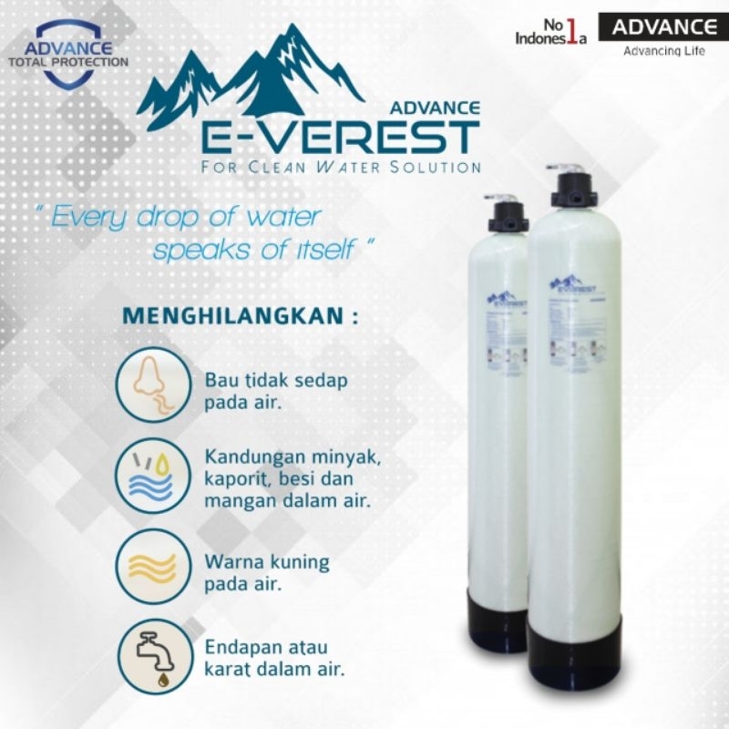 TABUNG PENYARING AIR ADVANCE POE EVEREST Water Purifier Penjernih Air Tanah/PDAM