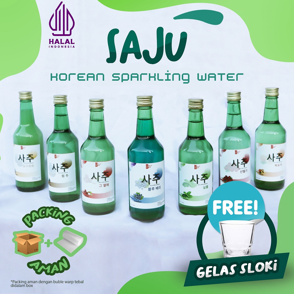 

7V7475 SAJU - MINUMAN BERSODA | NON ALKOHOL | HALAL | ALL VARIAN RASA 100% | FREE GELAS SLOKI fjnnm