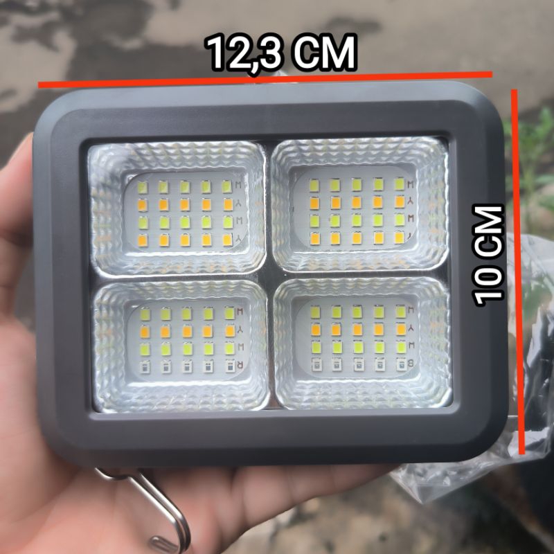 KAWACHI LAMPU EMERGENCY LED SOROT SOLAR PANEL LAMP FHS10 10 WATT IP66 BAGUS KUALITAS TERJAMIN