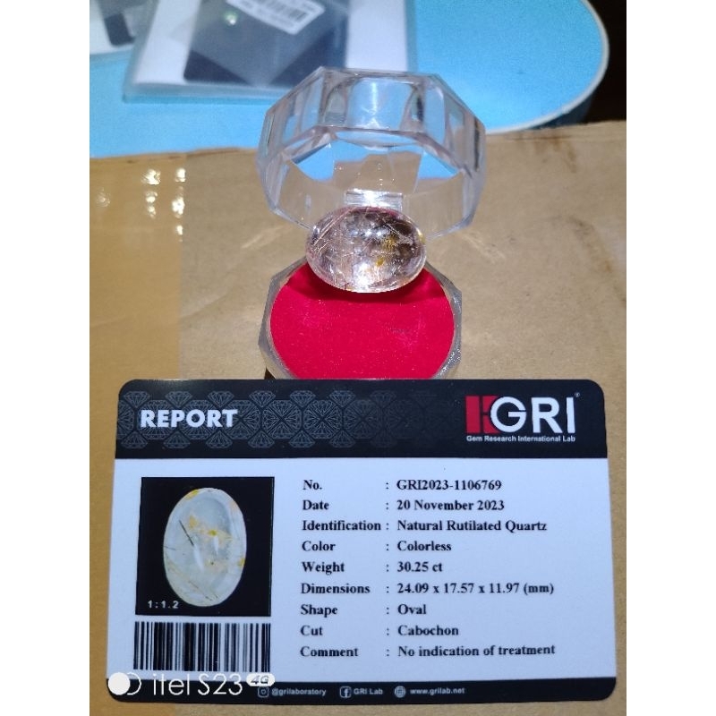 Kecubung sutra serat kombinasi + memo GRI + ring perak handmade