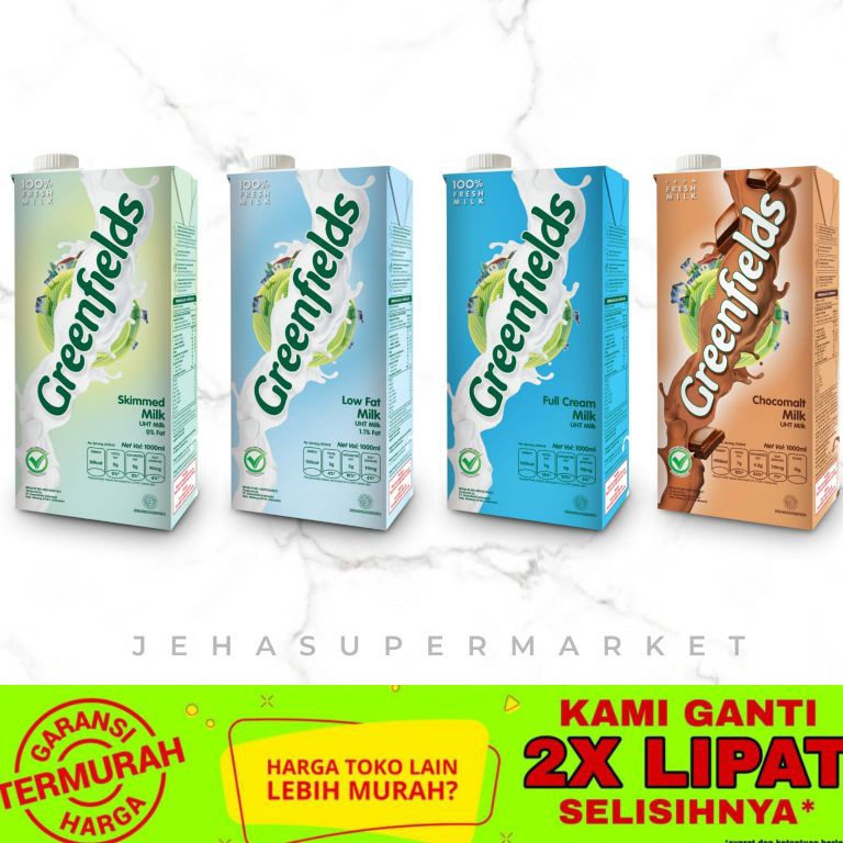 

[PRODUK 8QHVQ91] ⭐SUSU UHT⭐ Greenfields 1 Liter Ready Stock