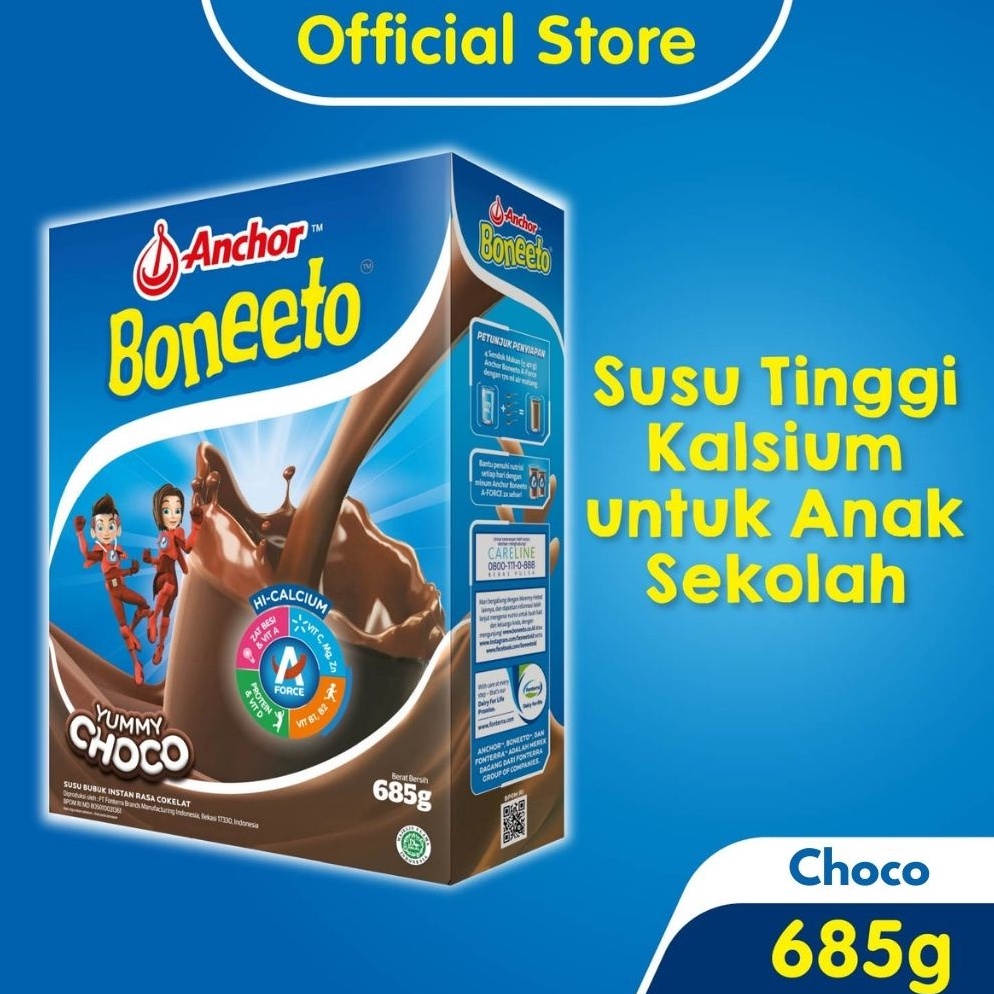 

StOck B4nyak Boneeto Susu Bubuk Anak Sekolah Yummy Choco 685g - Nutrisi Pertumbuhan Anak untuk Daya Pikir dan Tubuh Aktif Limited