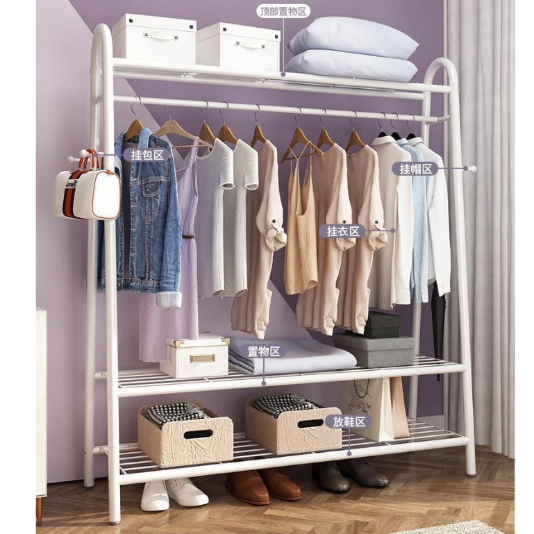 Lemari Baju Besi Rak Pakaian Tempat Jaket Penyimpanan Gamis Gantungan Jas Wadah Koper Rak Tas Gantun