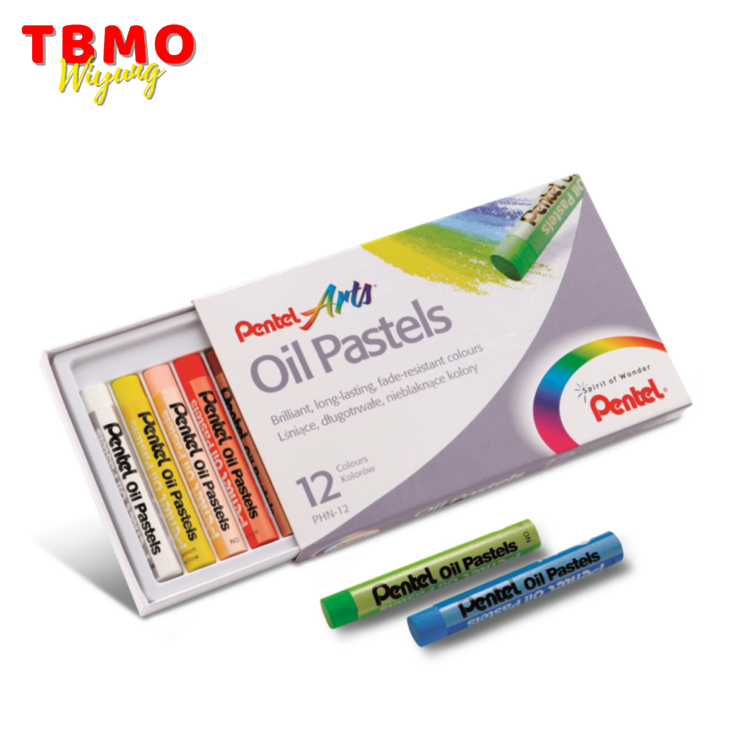 

TBMO Crayon / Oil Pastel Pentel 12 Warna PHN-12