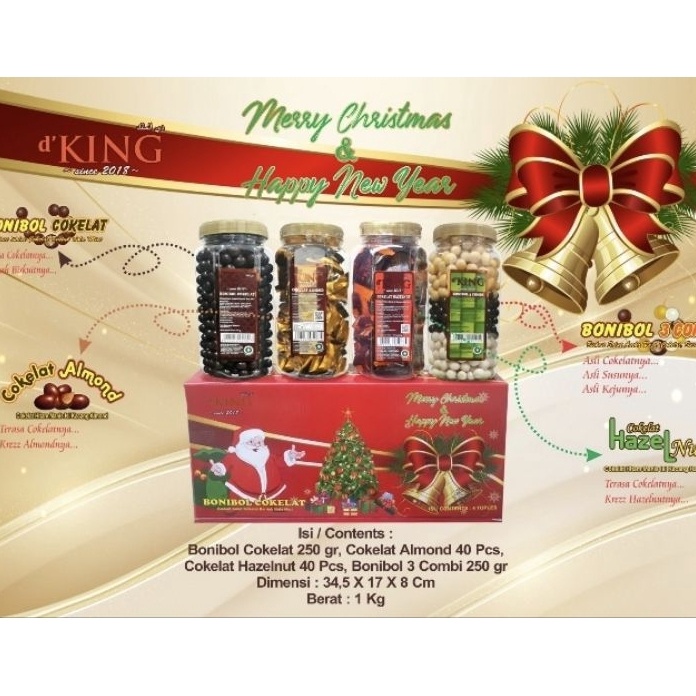 

modelTipe FKA413 DKING BONIBOL COKLAT NATAL DAN TAHUN BARU / BONIBOL NATAL / BONIBOL PAKET COKLAT NATAL CHRISTMAS HAMPERS