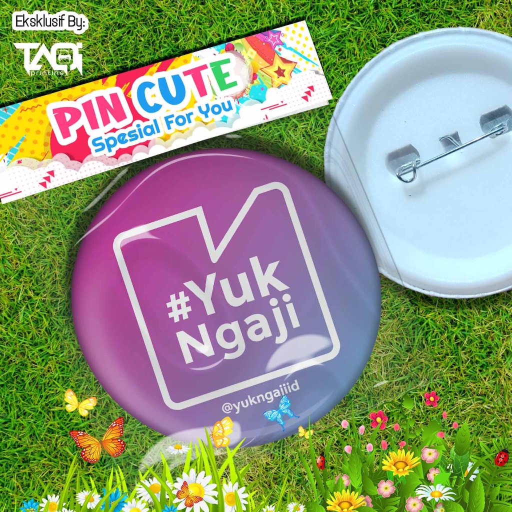 Pin Dakwah Yuk Ngaji 2019 Size 58mm