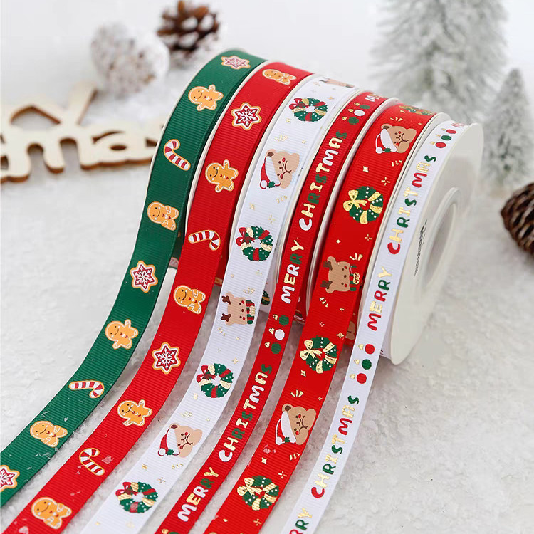 

(Harga 10 Meter) Pita Natal Pita kado natal pita hampers natal grosgrain