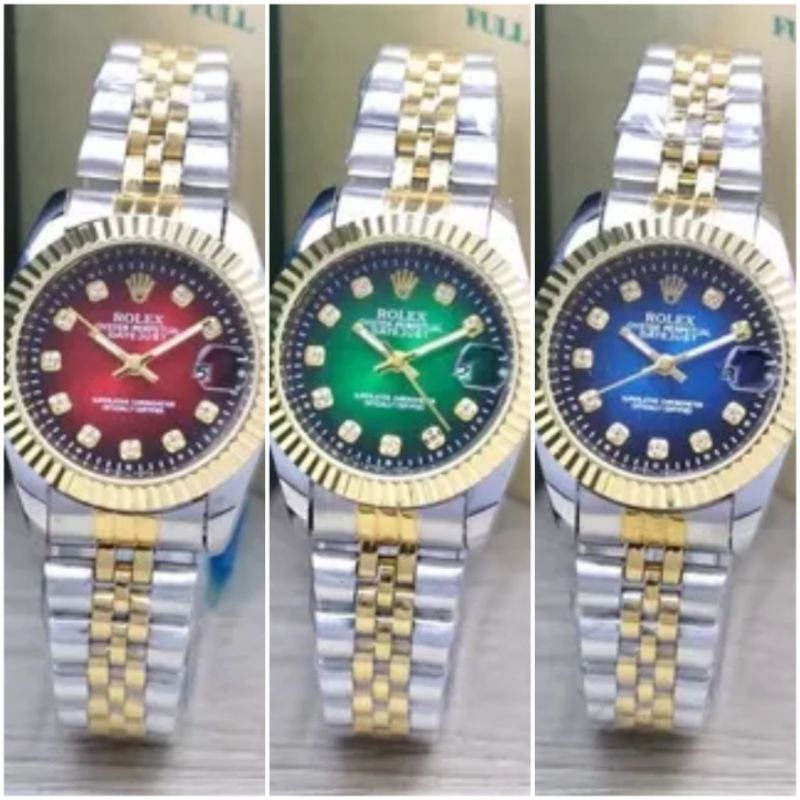 Rolek Jam Tangan Wanita Stainless Tanggal Aktif