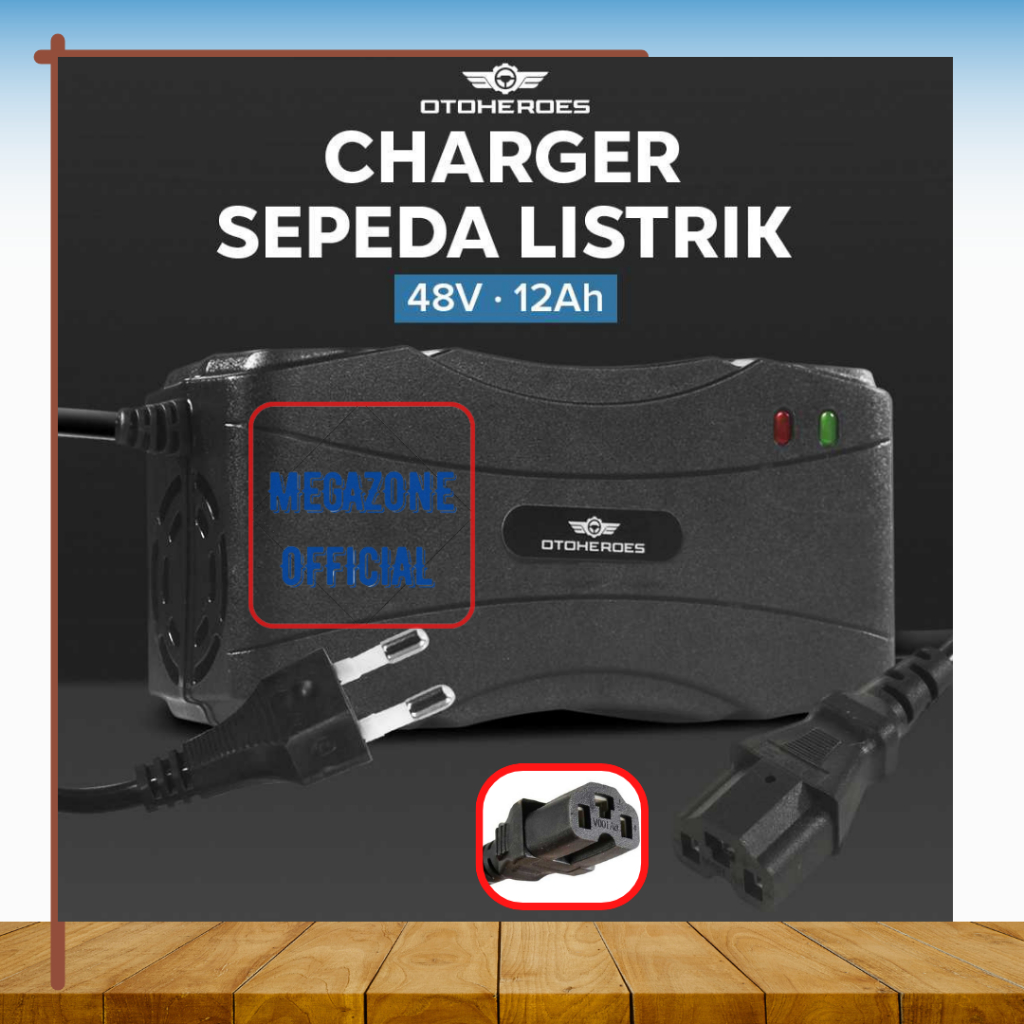 Charger Aki Sepeda Listrik Lead-Acid Battery AC Power adapter cas aki skuter sepeda listrik Uwinfly 
