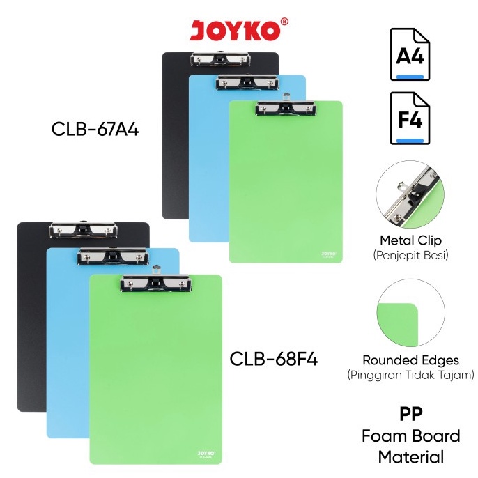 

QD45 Clipboard Papan Jalan Alas Ujian Joyko CLB-67~68 jiv8a
