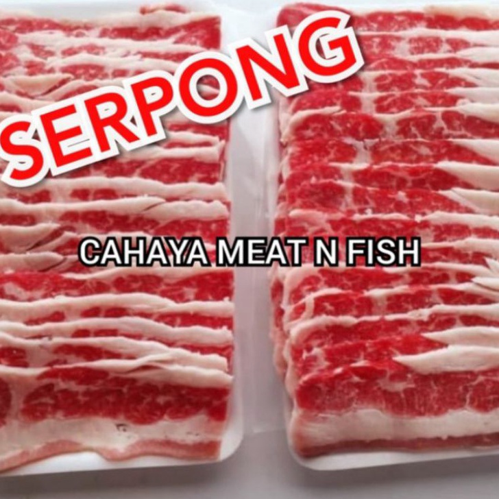 

KODE NRK520 100% USA Beef Slice - Yoshinoya, Ricebowl, Teriyaki, Sukiyaki Daging Sapi Shortplate US Slice- 500gr