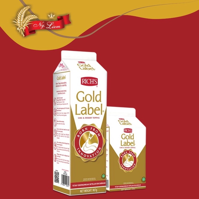 

[AMA] RICH'S GOLD LABEL Whipping Cream 907 gram (GOSEND/GRAB ONLY) ❃Bayar Di Tempat