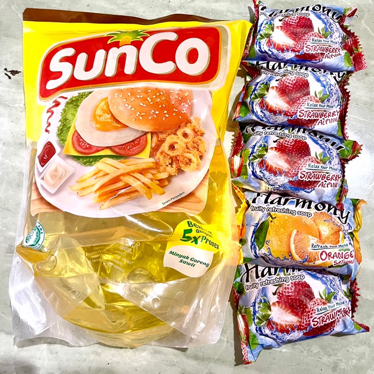 

KJ5845 MINYAK GORENG SUNCO 2L +sabun hrmony 5pcs/3pcs Shinzuii/Chasback 10rb JATIM crtqd