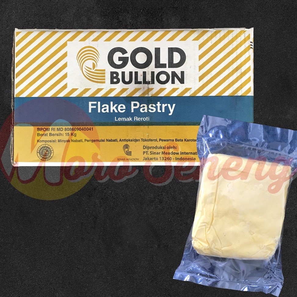 

[PRODUK AL6PF59] Flake Pastry Gold Bullion 1 kg Repack / Korsvet / Corsvet / Puff Shortening / Mentega Pastri dgvjj