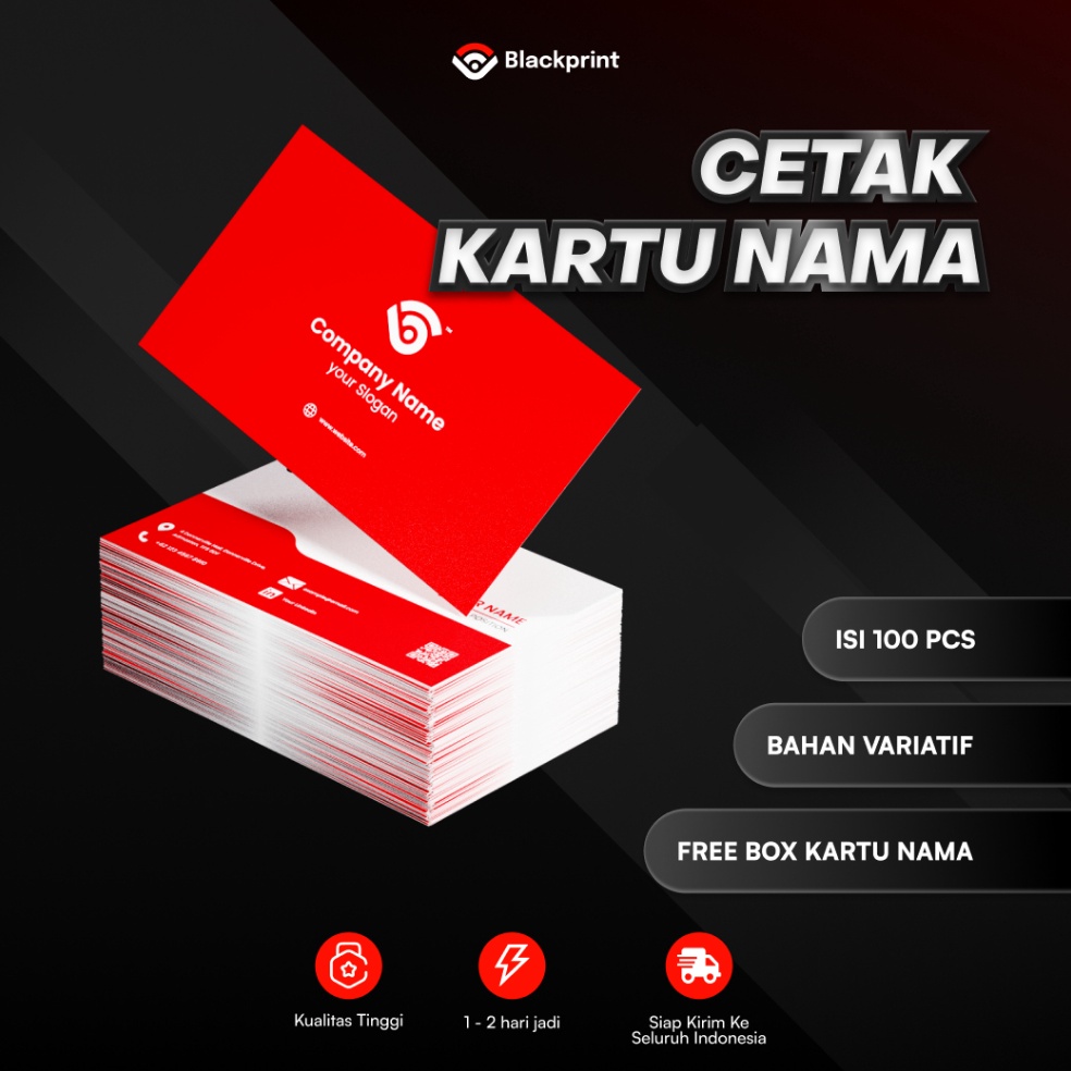 

78N Kartu Nama isi 100 free Box/ Kartu Nama Custom/ Bussiness Card/ Name Card Art Carton 260/ Kartu Nama 1 sisi 49