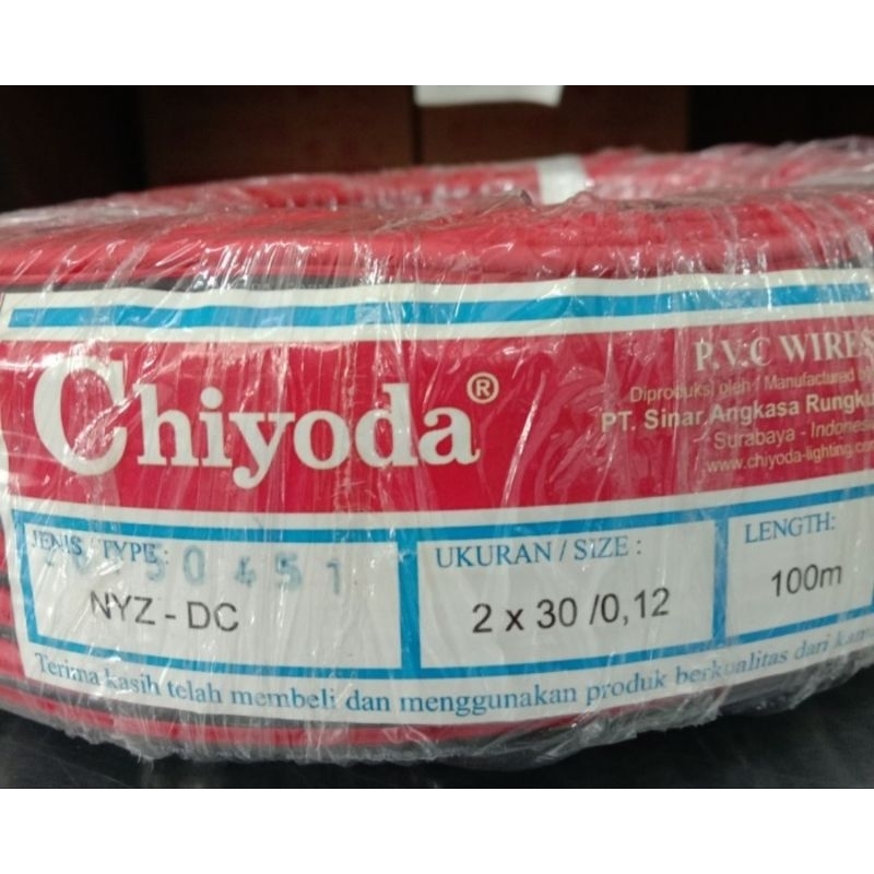 Kabel NYZ Twinflat 2x30 Chiyoda NYZ 2x30/0.12 Panjang 100 meter