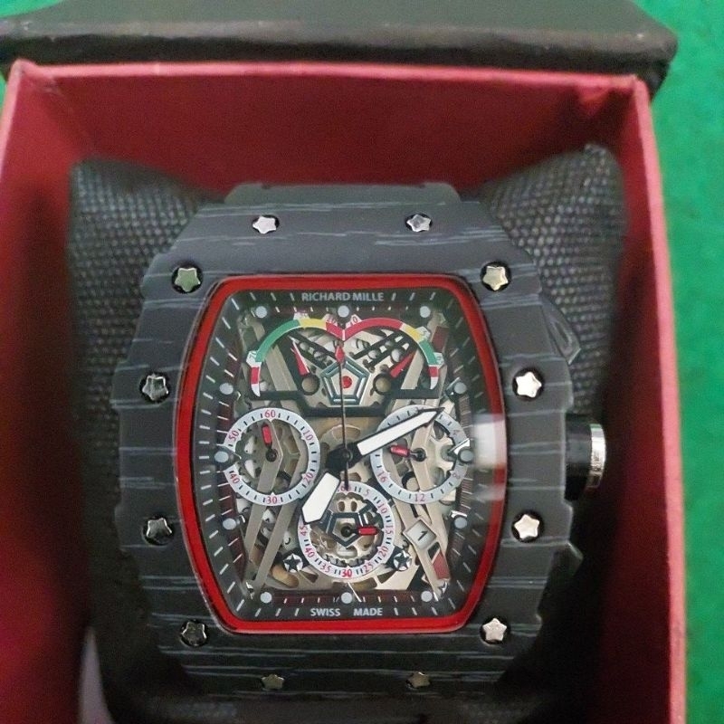 Jam tangan Chronograph RM Ri*c*rd M*le like new preloved second bekas