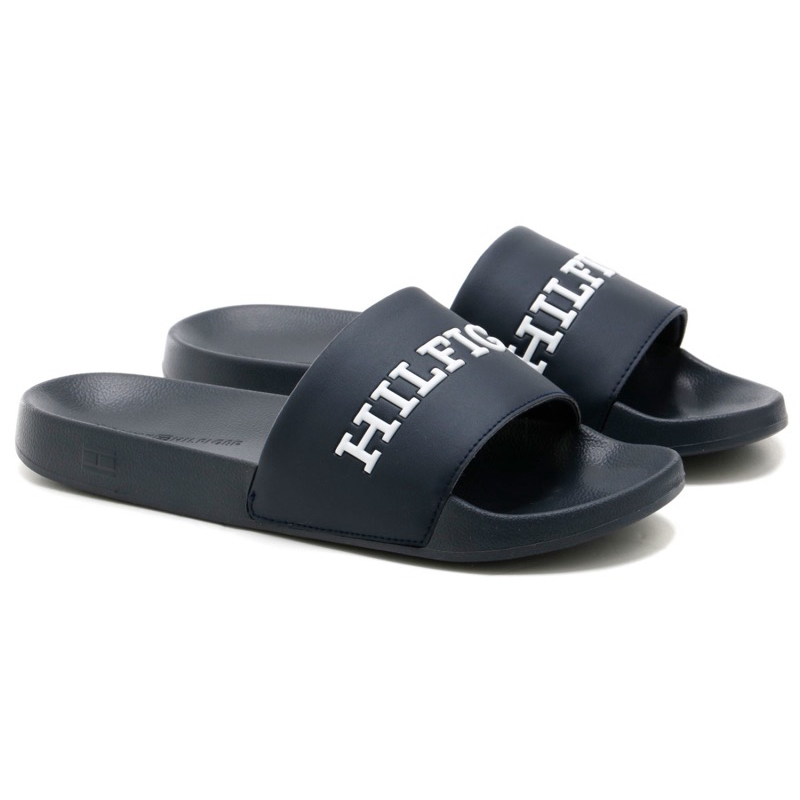 SANDAL PRIA TOMMY HILFIGER SLIDES NAVY ORIGINAL AUTHENTIC