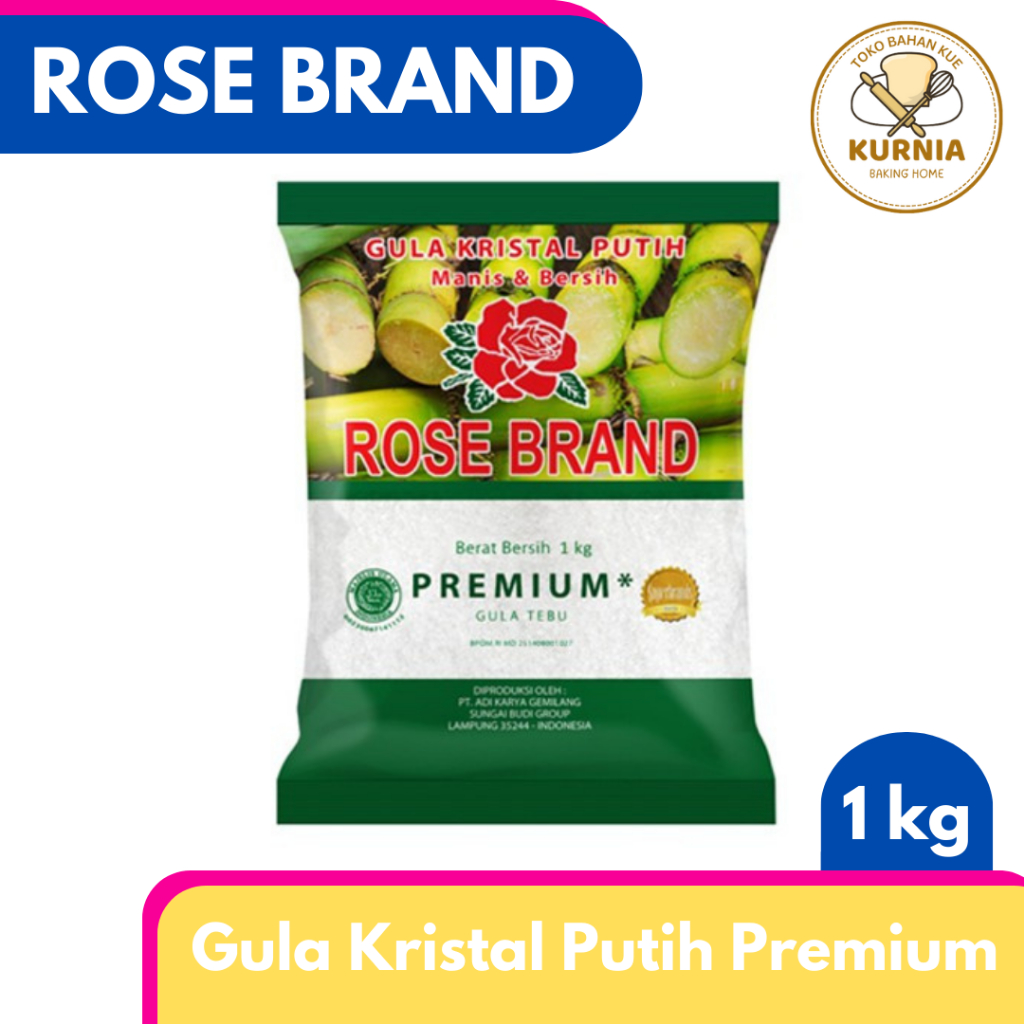 

ROSE BRAND GULA KRISTAL PUTIH PREMIUM KEMASAN 1 kg