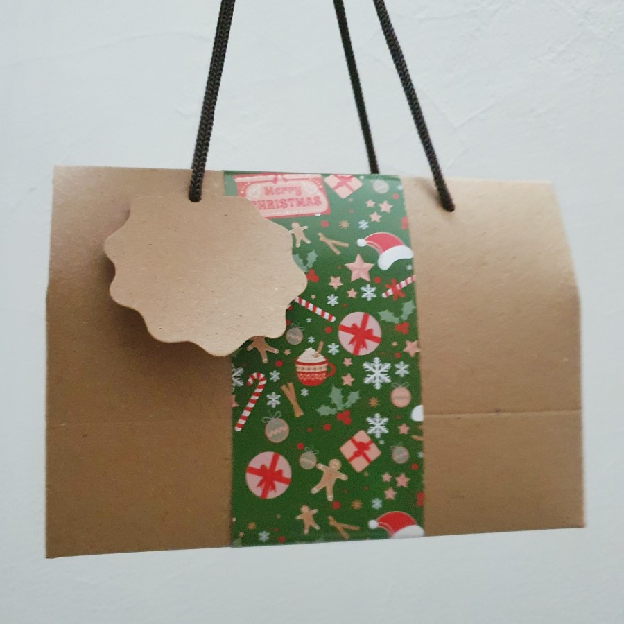 

(10 pcs) kardus tenteng natal gable box toples tabung 600ml isi 2 dus parcel kue kering merry christmas xmas