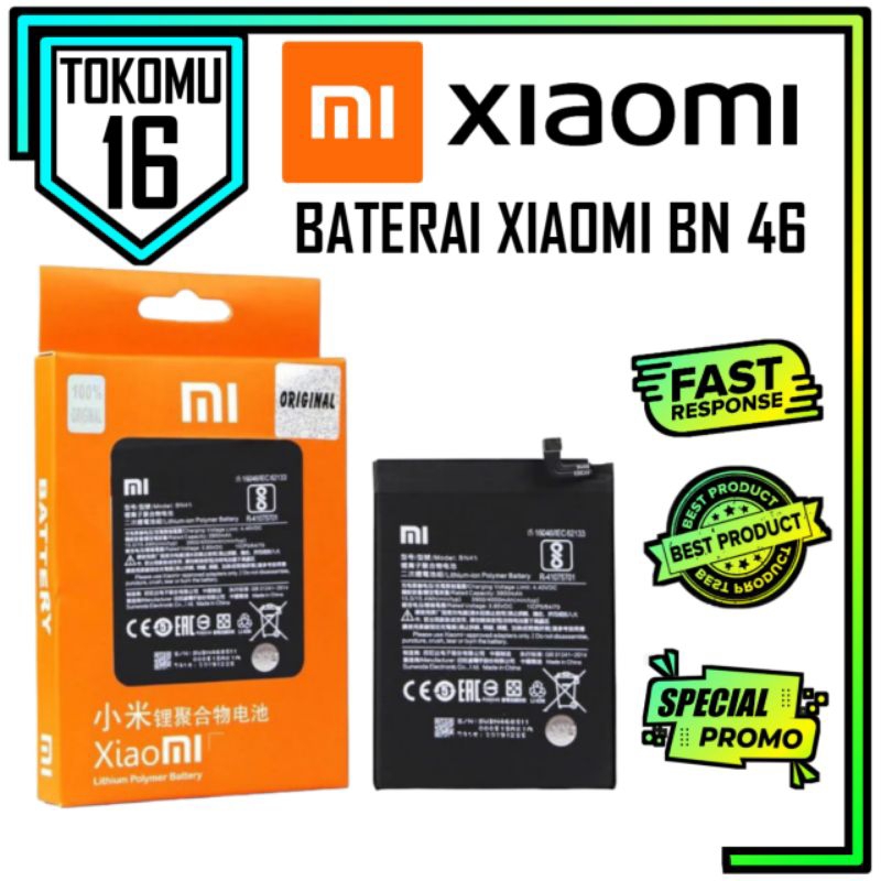 ORIGINAL 100% Batre Batrai Baterai Xiaomi BN46 Redmi 7 / Redmi Note 8