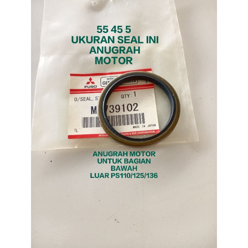 seal power steering canter 2012 bagian bawah samping bagian luar UKURAN 55 45 5