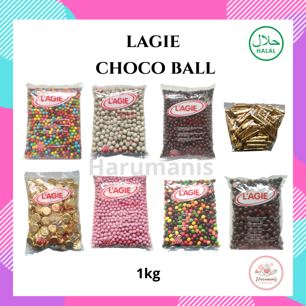 

Lagie Chocolate Ball Golden City Choco Ball Topping 1kg