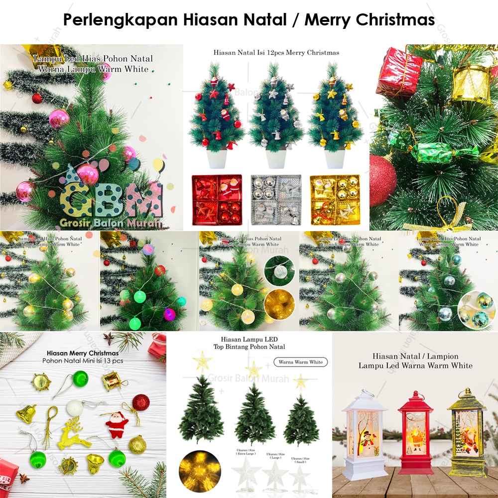 Hiasan Natal Gantung Natal / Set Hiasan Pohon Natal Campur / NATAL