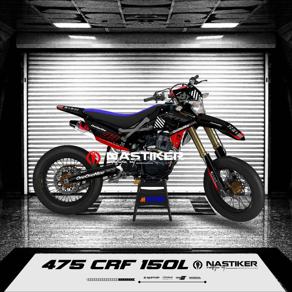 DECAL KIT HONDA CRF 150 L DESAIN KEREN - DECAL CRF150L FUL BODY, KLX BF, DTRAKER, KLX SIMPLE ELEGAN