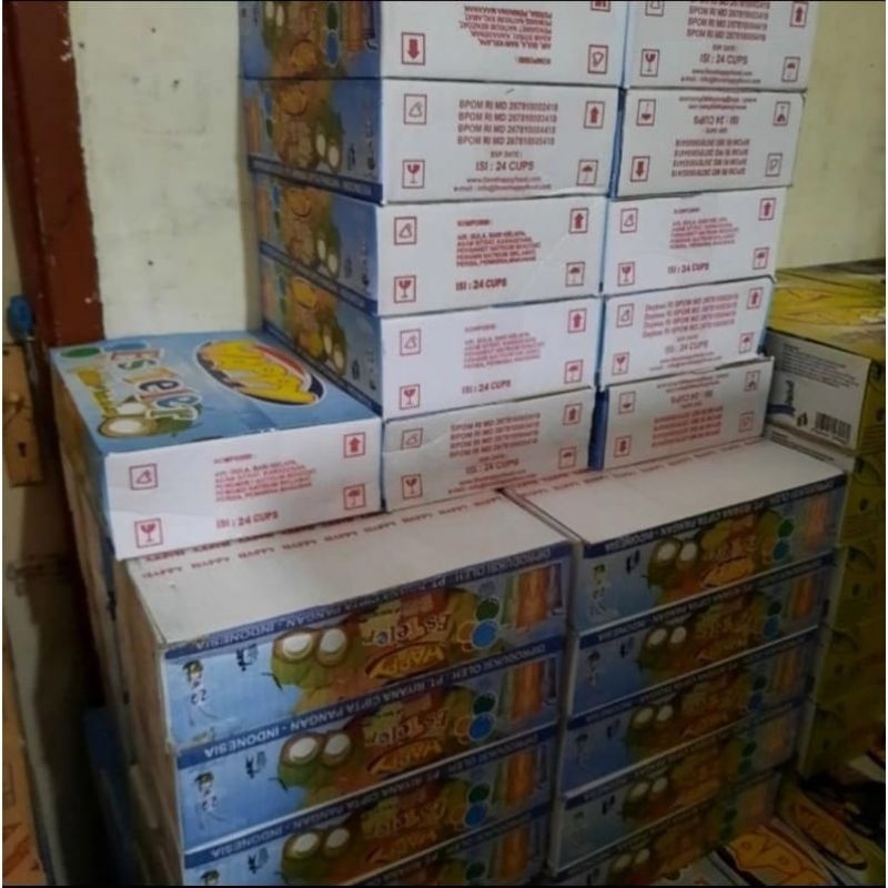 

Happy Es Teler Minuman Rasa es teller Gelas isi 24 pcs