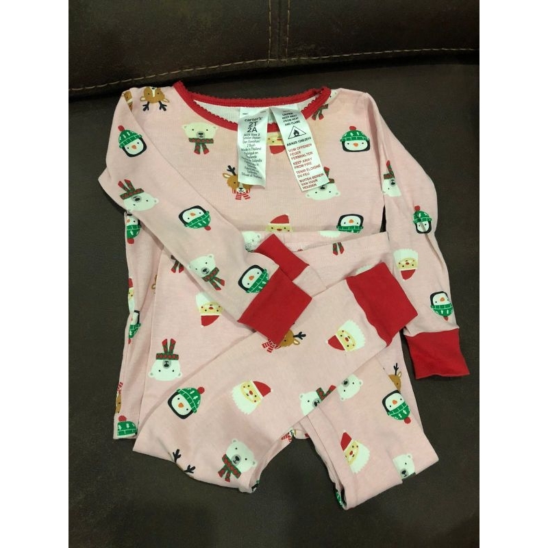 Baju tidur Carters / setelan piyama carters / baju tidur anak preloved / baju natal / baju christmas