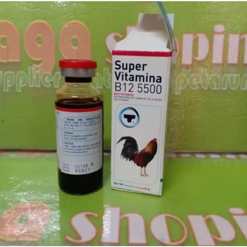 OBAT SUPER VITAMINA OBAT DOPING AYAM ASLI B12 5500 BERLOGO AYAM BISA COD