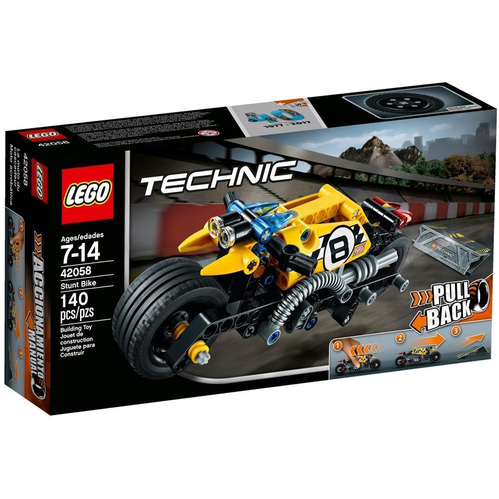 LEGO Technic - 42058 Stunt Bike Set Building Kid Toy Model Motorcycle Pull Back Racer Motor City Spe