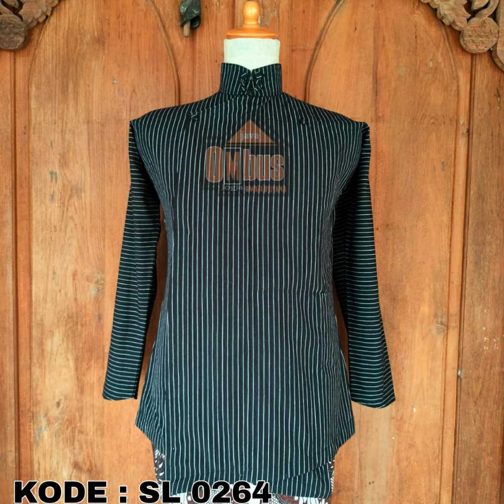Surjan Lurik Tenun Alusan Kode SL 0264 | Baju Jawa | Baju Tradisional | Baju Iurik | Java Ombus