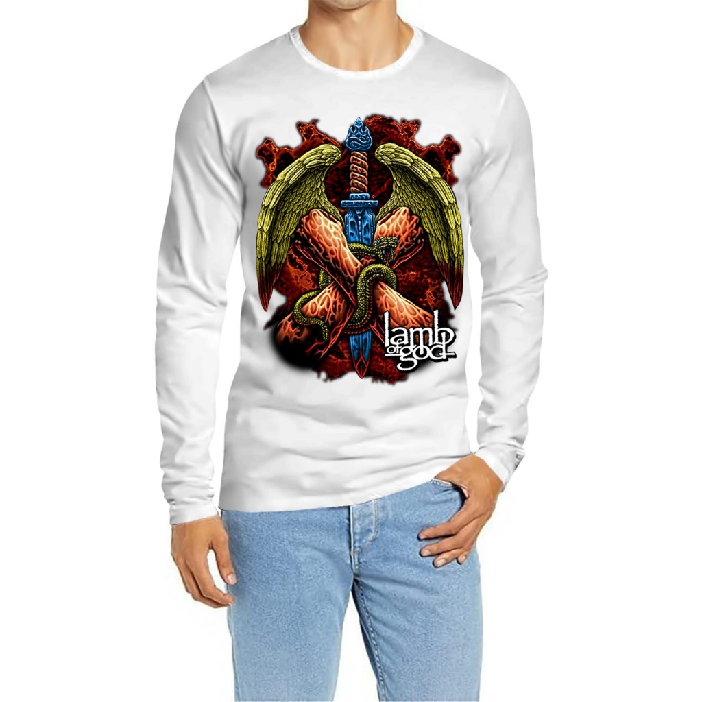 ALPHA - KAOS LENGAN PANJANG JUMBO GAMBAR LAMB OF GOD SWORD
