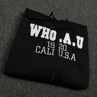 Jaket Hoodie WHO.AU California USA Full Bordir Hoodie Zipper Premium Unisex Hight Quality Bahan Flee