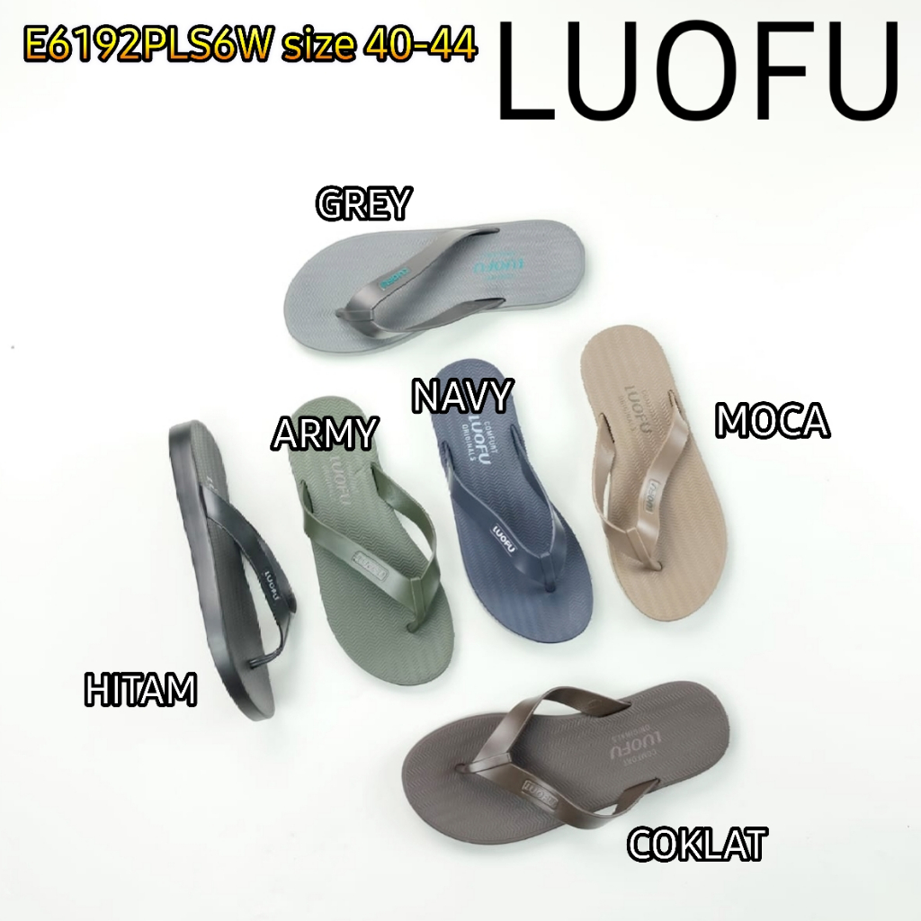 E6192PLS6W LUOFU ORIGINAL jelly sandal karet empuk murah jepit pria sendal cowok import