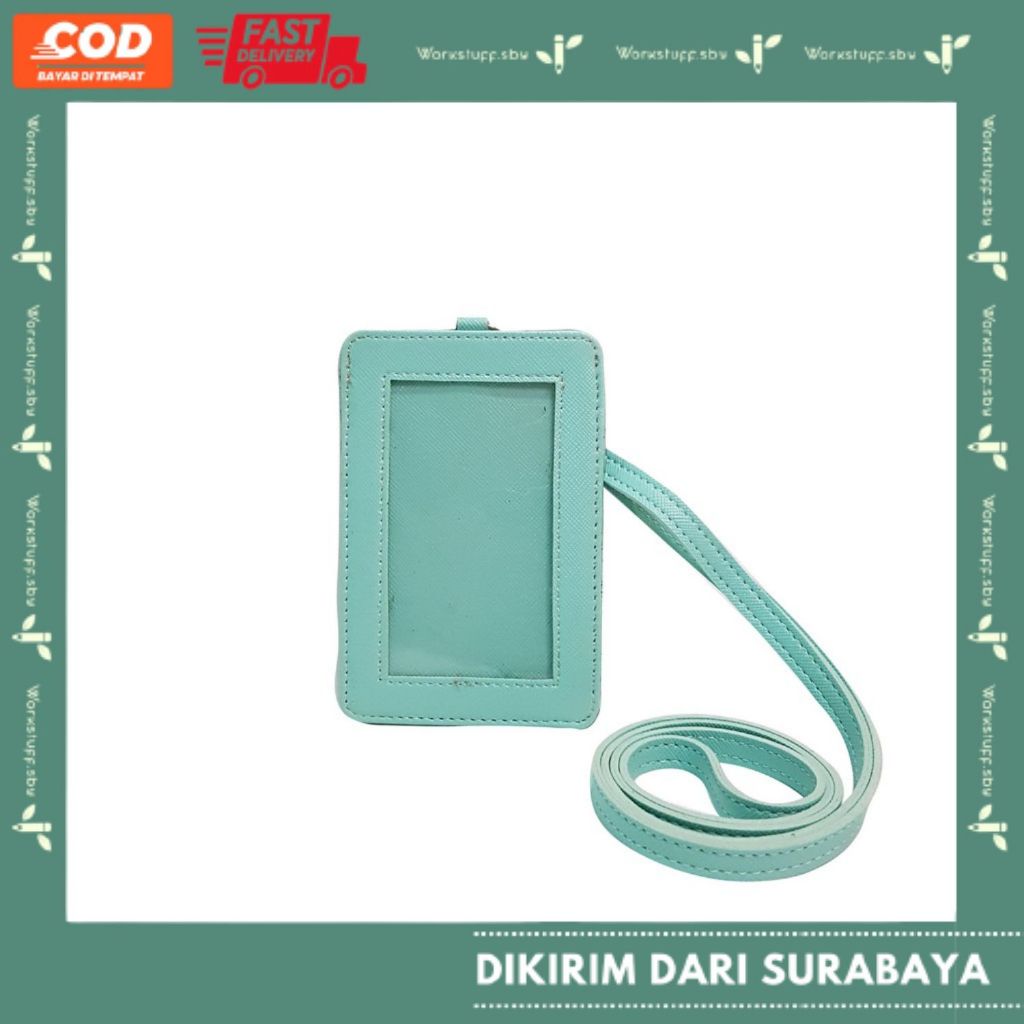 

Key Wallet Tag ID Name Tosca Card PU Leather ID Card Holder Lanyard Termurah